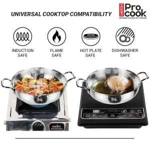 Stainless Steel Sandwich Bottom Induction 4 pcs Kitchen Set