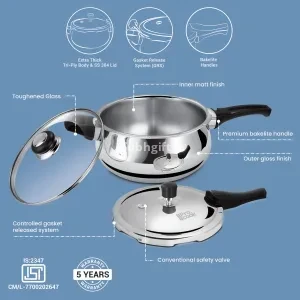 Pressure Cooker Outer Lid Curve Triply